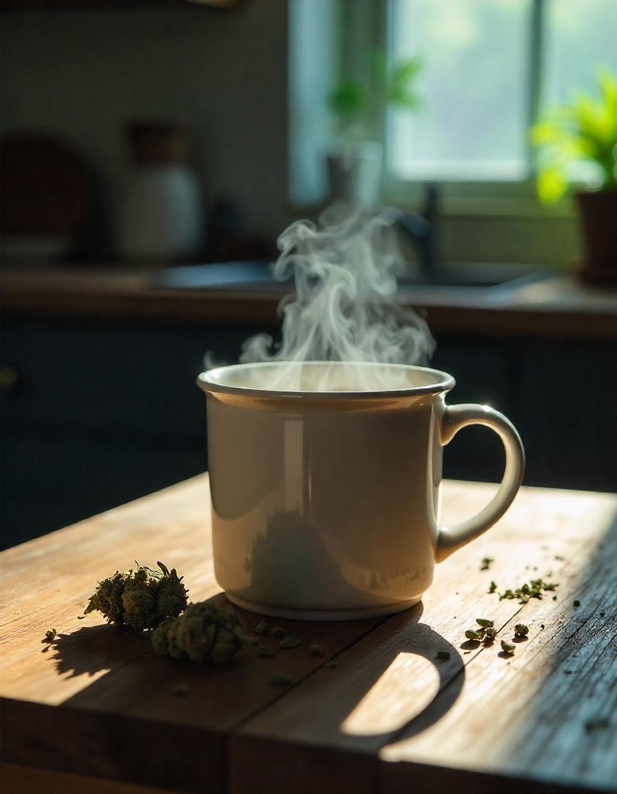 Cannabis Tee als beipiel in einer Tasse