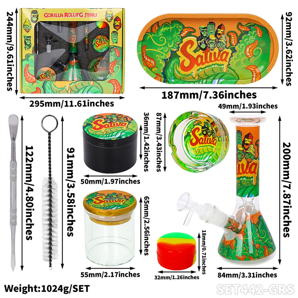 Gorilla Bong Set – Komplettes Raucherset 7tlg.