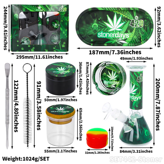 Bong Set – Komplettes Raucherset 7tlg.