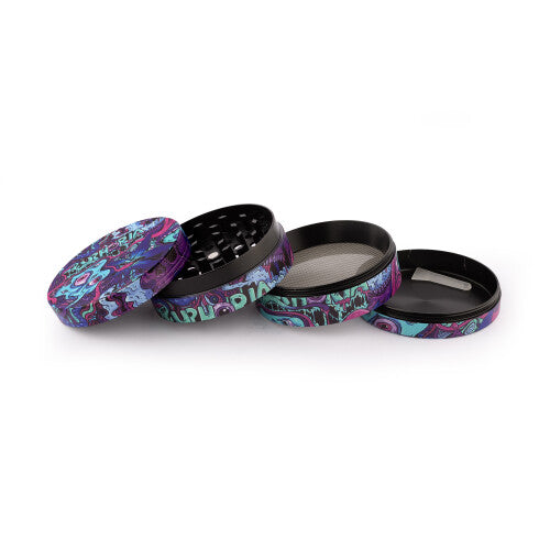 Euphoria Metall-Grinder Psychedelic 63 mm - 4 Teile